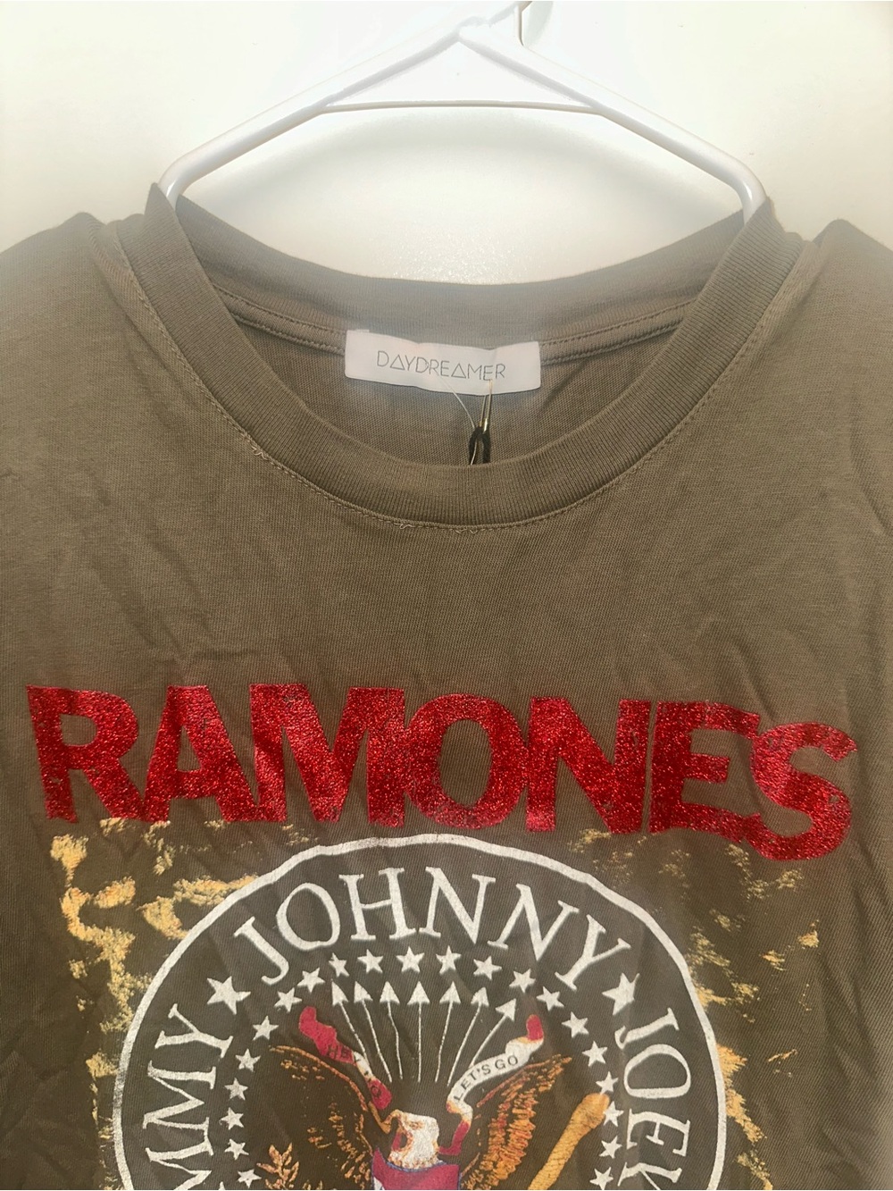 Daydreamer Ramones Graphic Tee with Red Glitter Logo - Picture 3 of 3